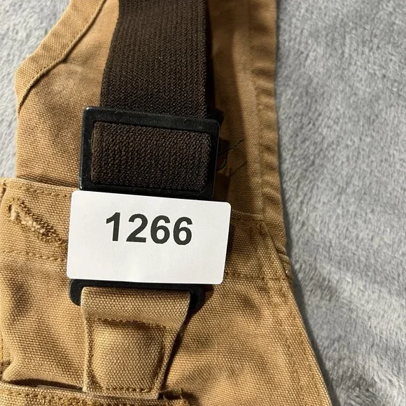 Carhartt Bib Overalls Mens 32x30 Brown FR Double Knee Duck Canvas Work Pants